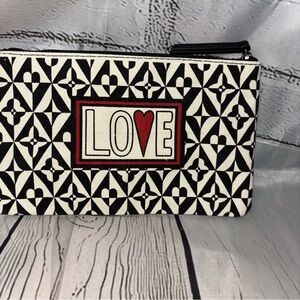 Brighton Canvas Zip Top Love Pouch, Cosmetic Case
